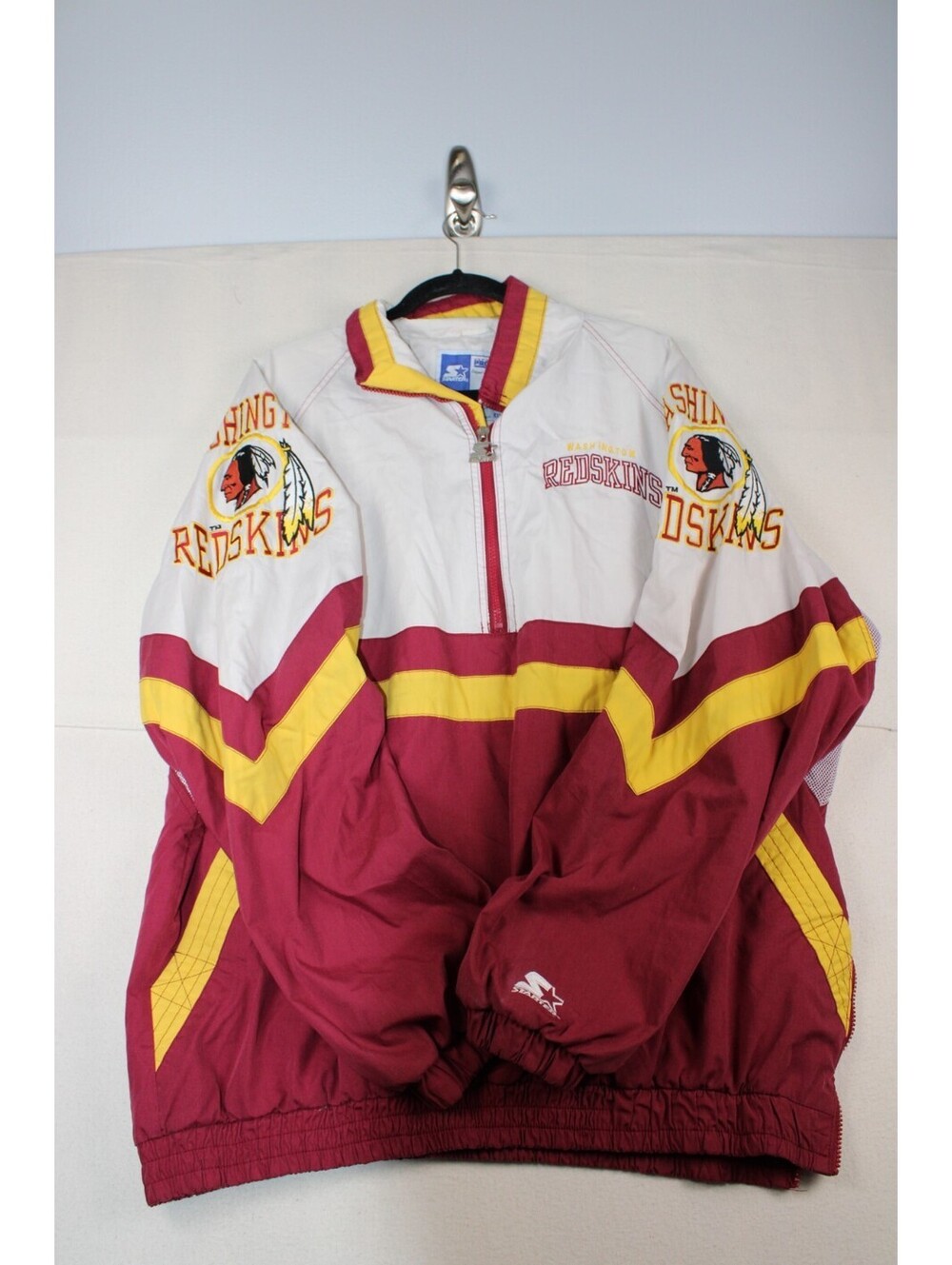 Vintage 90s Starter Pro Line Washington Redskins Pullover Jacket XXL Windbreaker